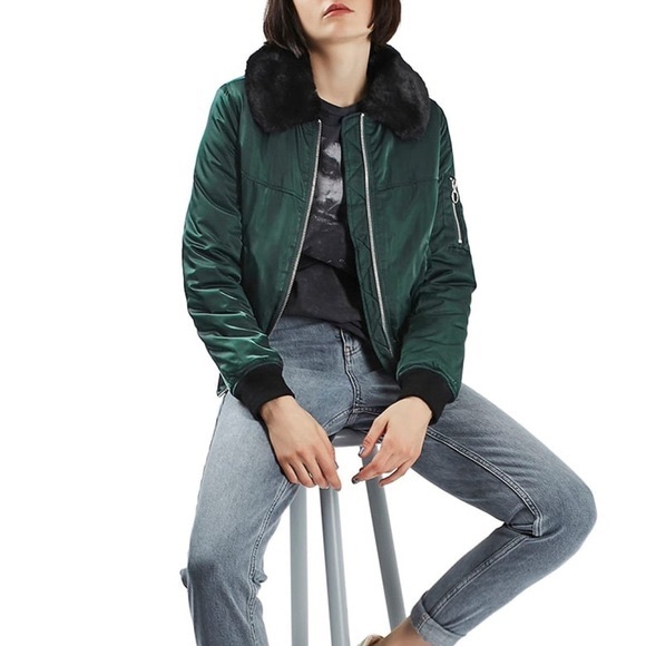 emerald green bomber jacket
